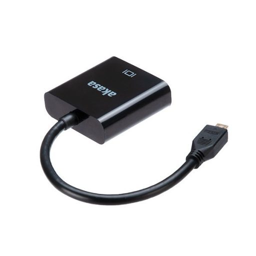 Akasa AK-CBHD21-15BK video átalakító kábel 0,15 M HDMI D-típus (Micro) VGA (D-Sub) Fekete