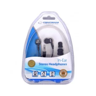   Esperanza EH125 fejhallgató és headset Vezetékes Hallójárati Zene Fekete, Grafit
