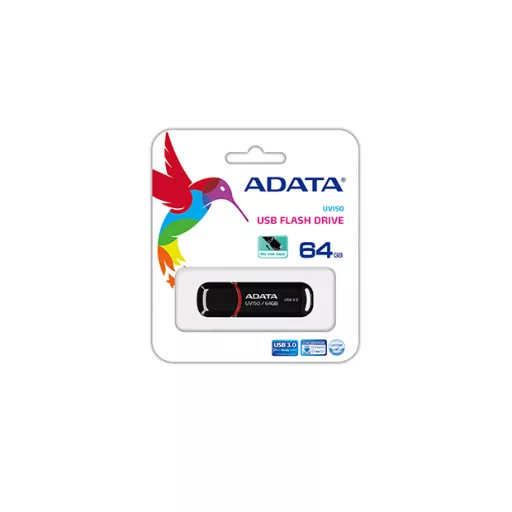 ADATA 64GB DashDrive UV150 USB flash meghajtó USB A típus 3.2 Gen 1 (3.1 Gen 1) Fekete
