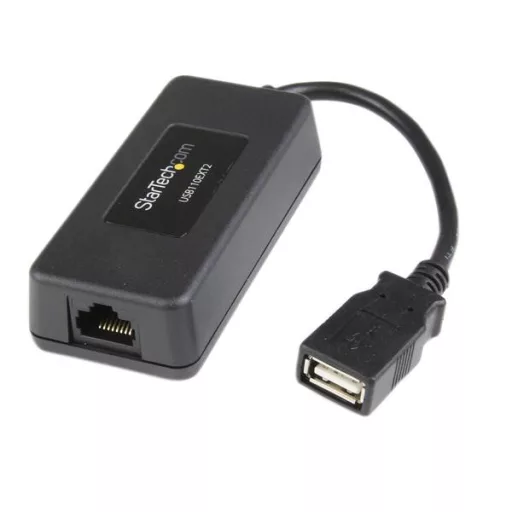 StarTech.com USB110EXT2 hálózati bővítő Hálózati adó- és vevőegység Fekete