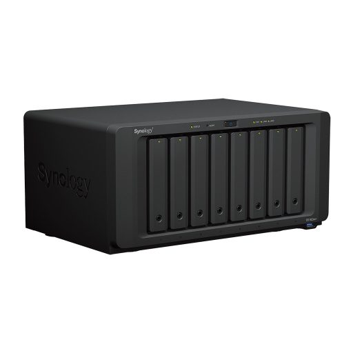 Synology DiskStation DS1823XS+ tárolószerver NAS Tower Ryzen Embedded V1780B 8 GB DDR4 0 TB DiskStation Manager Fekete