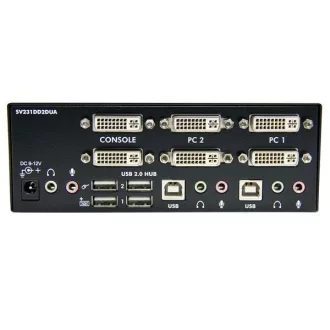 StarTech.com SV231DD2DUA KVM kapcsoló Fekete