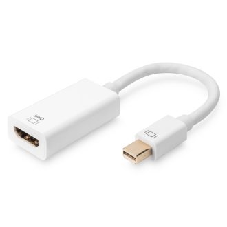   Digitus AK-340416-002-W video átalakító kábel 0,2 M Mini DisplayPort HDMI A-típus (Standard) Fehér