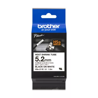 Brother HSE-211E címkéző szalag Fehéren fekete