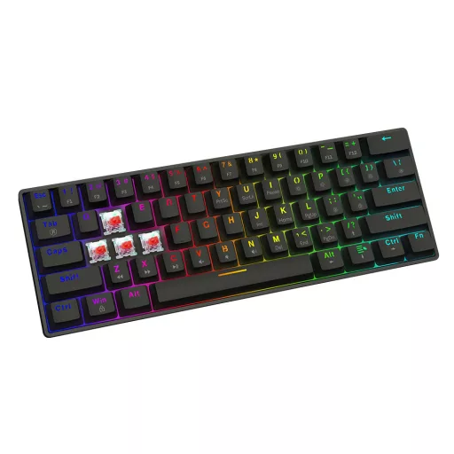 Savio BLACKOUT X2 RED billentyűzet Játék USB QWERTY Nemzetközi amerikai Fekete