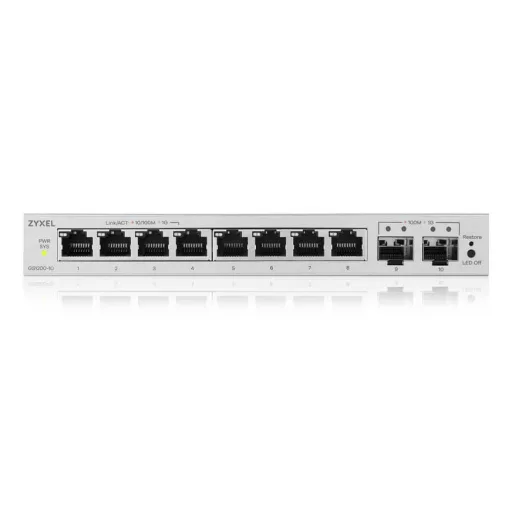 Zyxel GS1200-10v3 Vezérelt L2 Gigabit Ethernet (10/100/1000) Asztali Szürke