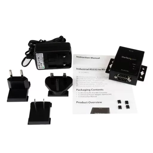 StarTech.com IC232485S soros átalakító/jelismétlő/izolátor RS-232 Fekete