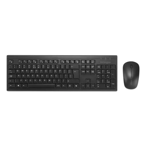 Kensington KM270 EQ billentyűzet Egér mellékelve Irodai RF vezeték nélküli + Bluetooth QWERTY Nemzetközi amerikai Fekete
