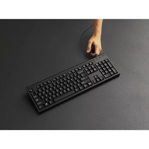 Kensington KM270 EQ billentyűzet Egér mellékelve Irodai RF vezeték nélküli + Bluetooth QWERTY Nemzetközi amerikai Fekete