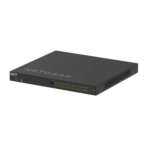 NETGEAR M4250-26G4XF-PoE+ Vezérelt L2/L3 Gigabit Ethernet (10/100/1000) Ethernet-áramellátás (PoE) támogatása 1U Fekete