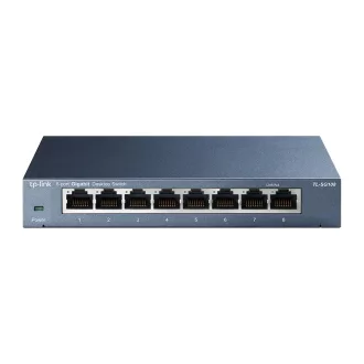   TP-Link TL-SG108 Beállítást nem igénylő (unmanaged) Gigabit Ethernet (10/100/1000) Fekete