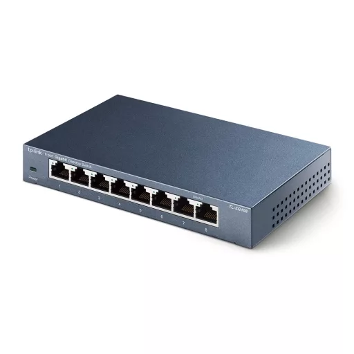 TP-Link TL-SG108 Beállítást nem igénylő (unmanaged) Gigabit Ethernet (10/100/1000) Fekete