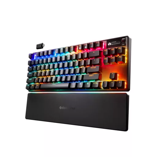 Steelseries APEX PRO TKL WIRELESS GEN 3 billentyűzet Játék USB + RF Wireless + Bluetooth QWERTY Angol nemzetközi Fekete