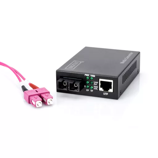 Digitus DN-82020-1 hálózati média konverter 100 Mbit/s 1310 nm Multi-mode Fekete