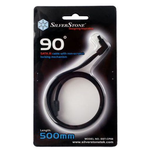 Silverstone CP08 SATA kábel 0,5 M Fekete