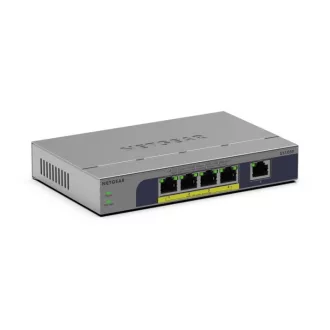   NETGEAR GS105P Beállítást nem igénylő (unmanaged) Gigabit Ethernet (10/100/1000) Ethernet-áramellátás (PoE) támogatása Asztali/falra szerelhető Szürke