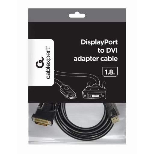 Gembird CC-DPM-DVIM-6 video átalakító kábel 1,8 M DisplayPort DVI Fekete