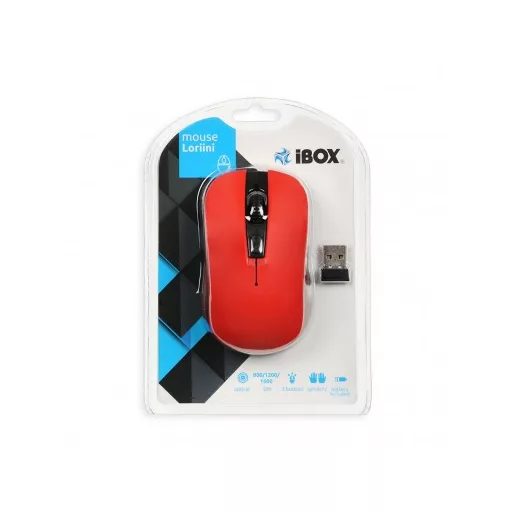iBox LORIINI egér Kétkezes Vezeték nélküli RF Optikai 1600 DPI