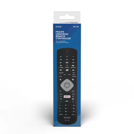 Savio RC-10 do TV Philips távirányító Vezeték nélküli infravörös Nyomógombok