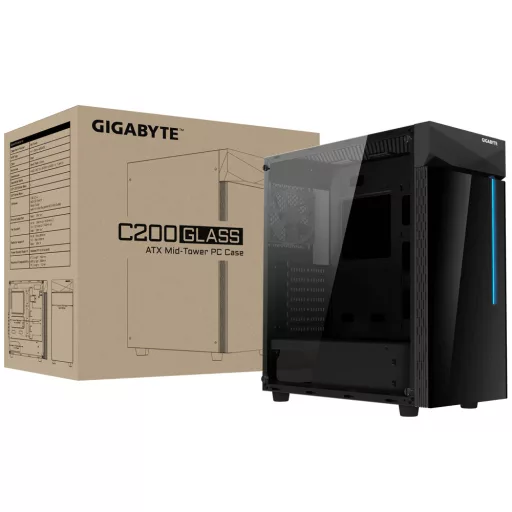 GIGABYTE C200 Midi Tower Fekete
