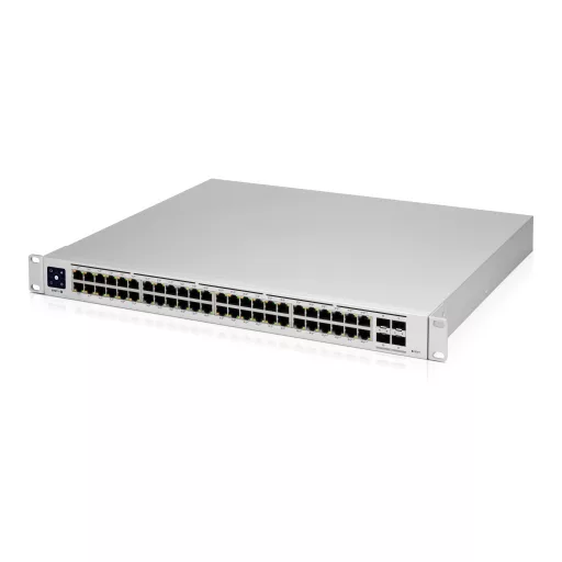 Ubiquiti UniFi Pro 48-Port PoE Vezérelt L2/L3 Gigabit Ethernet (10/100/1000) Ethernet-áramellátás (PoE) támogatása 1U Ezüst