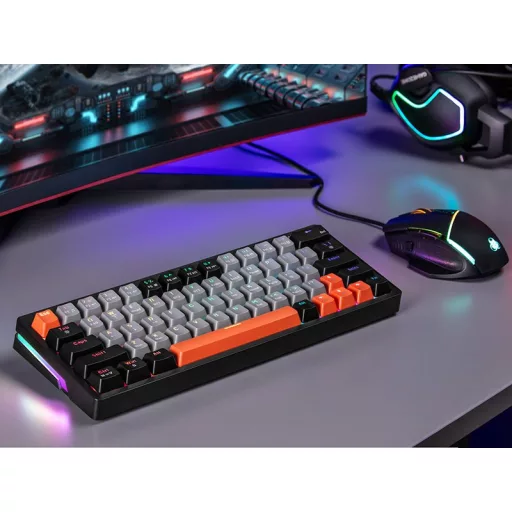 Tracer TRAKLA47297 billentyűzet Játék USB + RF Wireless + Bluetooth QWERTY Angol Szürke