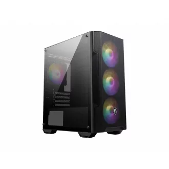 MSI MAG Forge M100A Micro Tower Fekete, Átlátszó