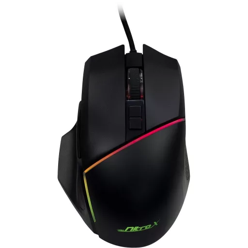 Inter-Tech GT-100 RGB egér Játék Jobbkezes USB A típus Optikai 6400 DPI