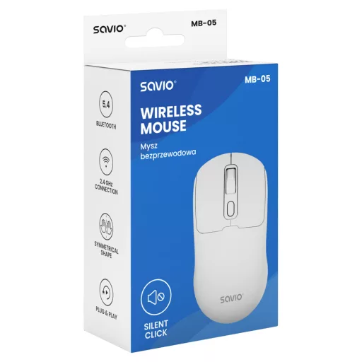 Savio MB-05 egér Univerzális Kétkezes Bluetooth 1600 DPI