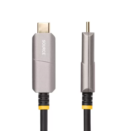 StarTech.com 146B-USBC-HDMI4K-AOC video átalakító kábel 15,2 M USB C-típus HDMI A-típus (Standard) Fekete