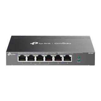   TP-Link Omada DS106P hálózati kapcsoló Beállítást nem igénylő (unmanaged) Fast Ethernet (10/100) Ethernet-áramellátás (PoE) támogatása Fekete