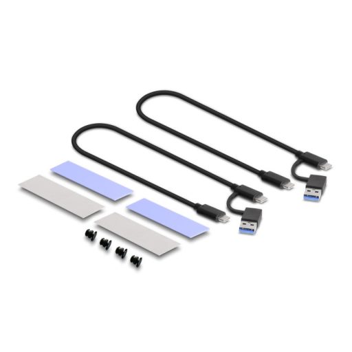 DeLOCK 42028 tárolóegység burkolat Külső SSD ház Fekete, Szürke M.2