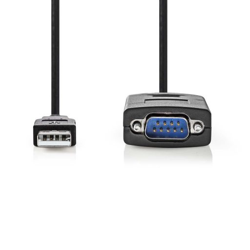 Nedis CCGW60852BK09 soros kábel Fekete 0,9 M USB-A RS232
