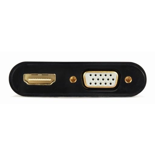 Gembird A-VGA-HDMI-02 video átalakító kábel 0,15 M HDMI + VGA (D-Sub) VGA (D-Sub) Fekete