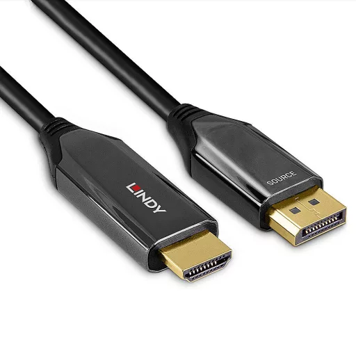 Lindy 40931 video átalakító kábel 2 M HDMI A-típus (Standard) DisplayPort Fekete