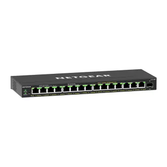  NETGEAR GS316EP-100PES hálózati kapcsoló Vezérelt Gigabit Ethernet (10/100/1000) Ethernet-áramellátás (PoE) támogatása Fekete