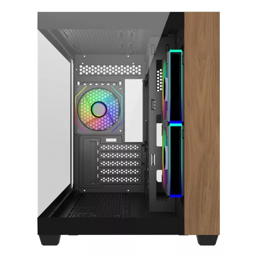 Cooler Master Elite 481 Wood Mini Tower Fekete