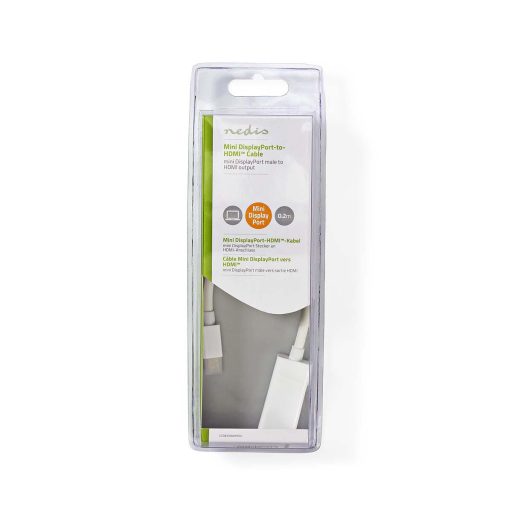 Nedis CCGB37650WT02 video átalakító kábel 0,2 M Mini DisplayPort HDMI A-típus (Standard) Fehér