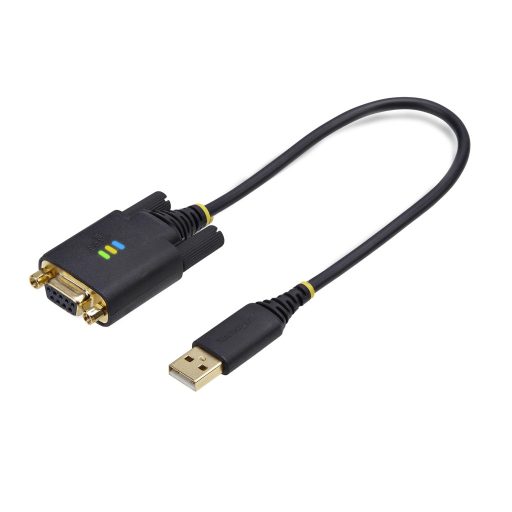 StarTech.com 1P1FFCN-USB-SERIAL soros kábel Fekete 0,3 M USB A típus DB-9