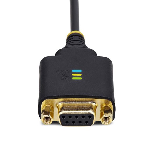 StarTech.com 1P1FFCN-USB-SERIAL soros kábel Fekete 0,3 M USB A típus DB-9