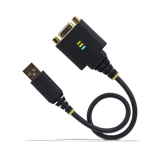 StarTech.com 1P1FFCN-USB-SERIAL soros kábel Fekete 0,3 M USB A típus DB-9