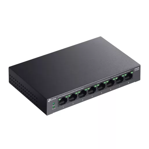 TP-Link LiteWave LS108GP hálózati kapcsoló Beállítást nem igénylő (unmanaged) Gigabit Ethernet (10/100/1000) Ethernet-áramellátás (PoE) támogatása Fekete