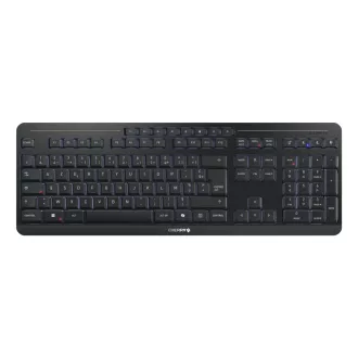   CHERRY Stream keyboard ultimate billentyűzet Otthoni/irodai USB + RF Wireless + Bluetooth AZERTY Francia Fekete