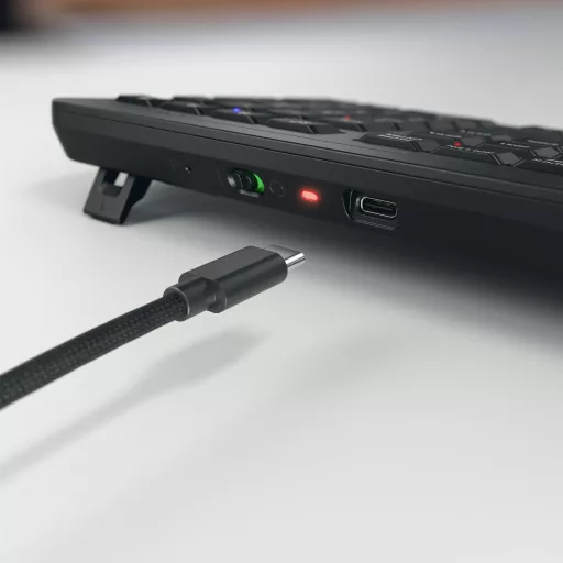 CHERRY Stream keyboard ultimate billentyűzet Otthoni/irodai USB + RF Wireless + Bluetooth AZERTY Francia Fekete