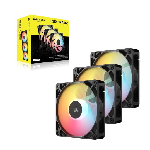 Corsair RS120-R ARGB 12 cm Fekete 3 db