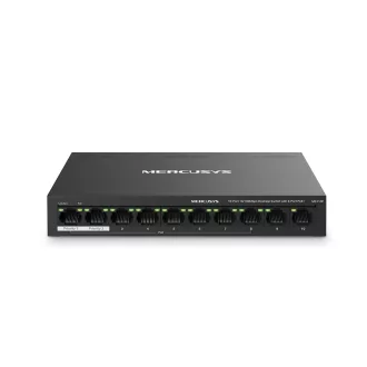   Mercusys MS110P hálózati kapcsoló Vezérelt Fast Ethernet (10/100) Ethernet-áramellátás (PoE) támogatása Fekete