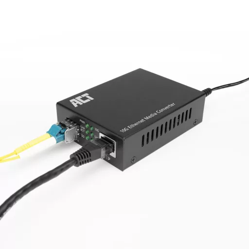 ACT AC4455 hálózati média konverter 10000 Mbit/s Multi-mode, Single-mode Fekete
