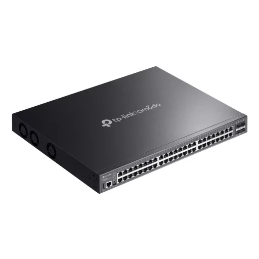 TP-Link Omada SG5452XMPP hálózati kapcsoló Vezérelt L3 Gigabit Ethernet (10/100/1000) Ethernet-áramellátás (PoE) támogatása Fekete