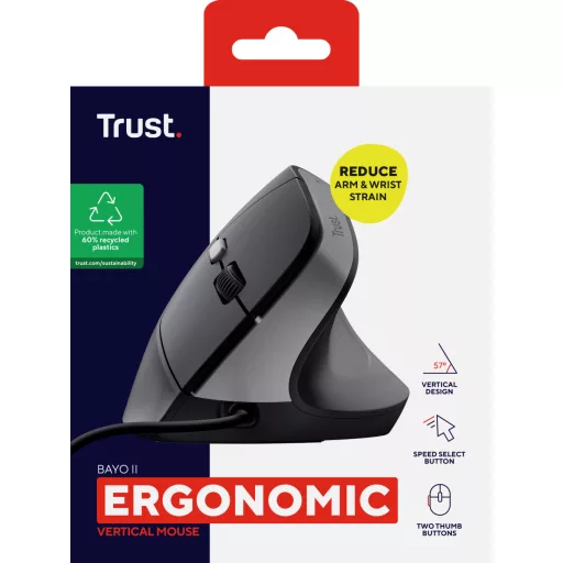 Trust Bayo II egér Jobbkezes USB A típus 2400 DPI