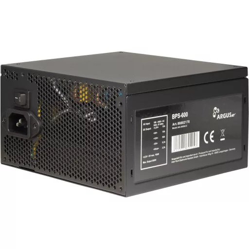 Inter-Tech Argus BPS-600 600 W 20+4 pin ATX ATX Fekete